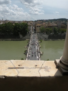 View of Tiber bridge leading to the foretress