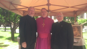 Father Rick Ginther, Archbishop Joseph Tobin, Father Larry Richardt